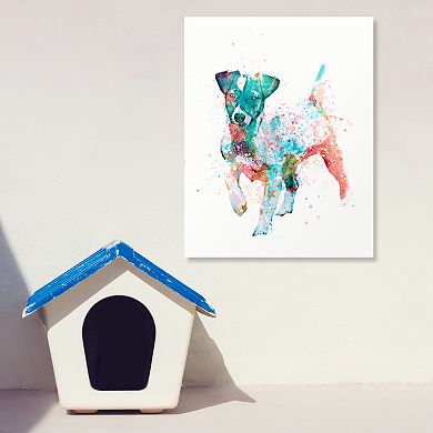 Jack Russell Terrier Wall Art - Watercolor Dog LG