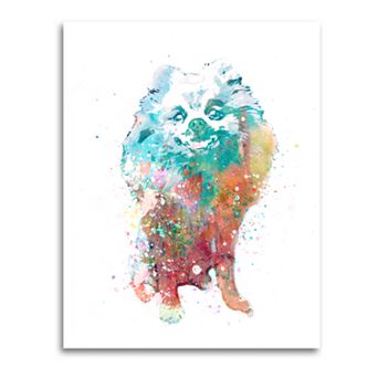 Personal-Prints Pomeranian Wall Art - Watercolor Dog LG