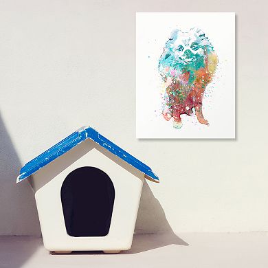 Pomeranian Wall Art - Watercolor Dog LG