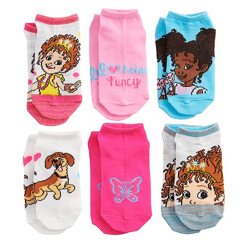 Disney's Fancy Nancy Girls 6Pack NoShow Socks