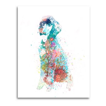 Personal-Prints Poodle Wall Art - Watercolor Dog LG