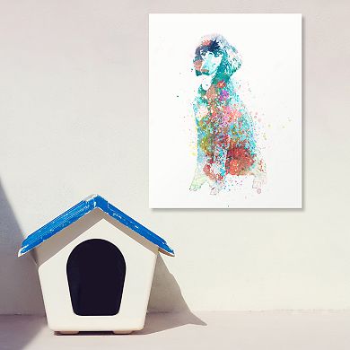 Personal-Prints Poodle Wall Art - Watercolor Dog LG