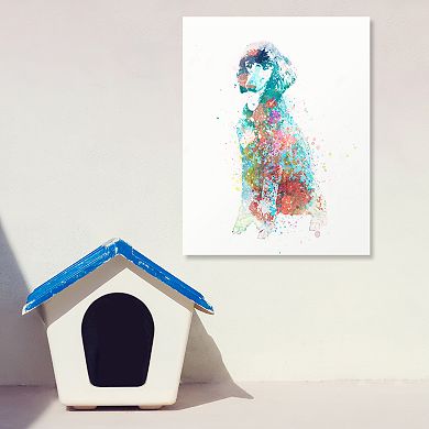 Poodle Wall Art - Watercolor Dog LG