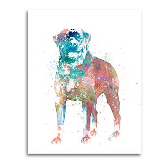 Rottweiler Watercolor Dog Wall Art