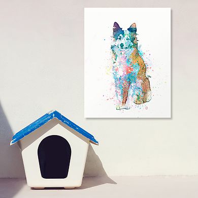 Sheltie Wall Art - Watercolor Dog LG