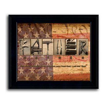 Personal-Prints Firearm - Father Name Art Block Mount