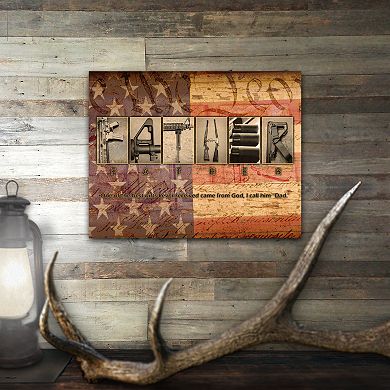 Personal-Prints Firearm - Father Name Art Block Mount