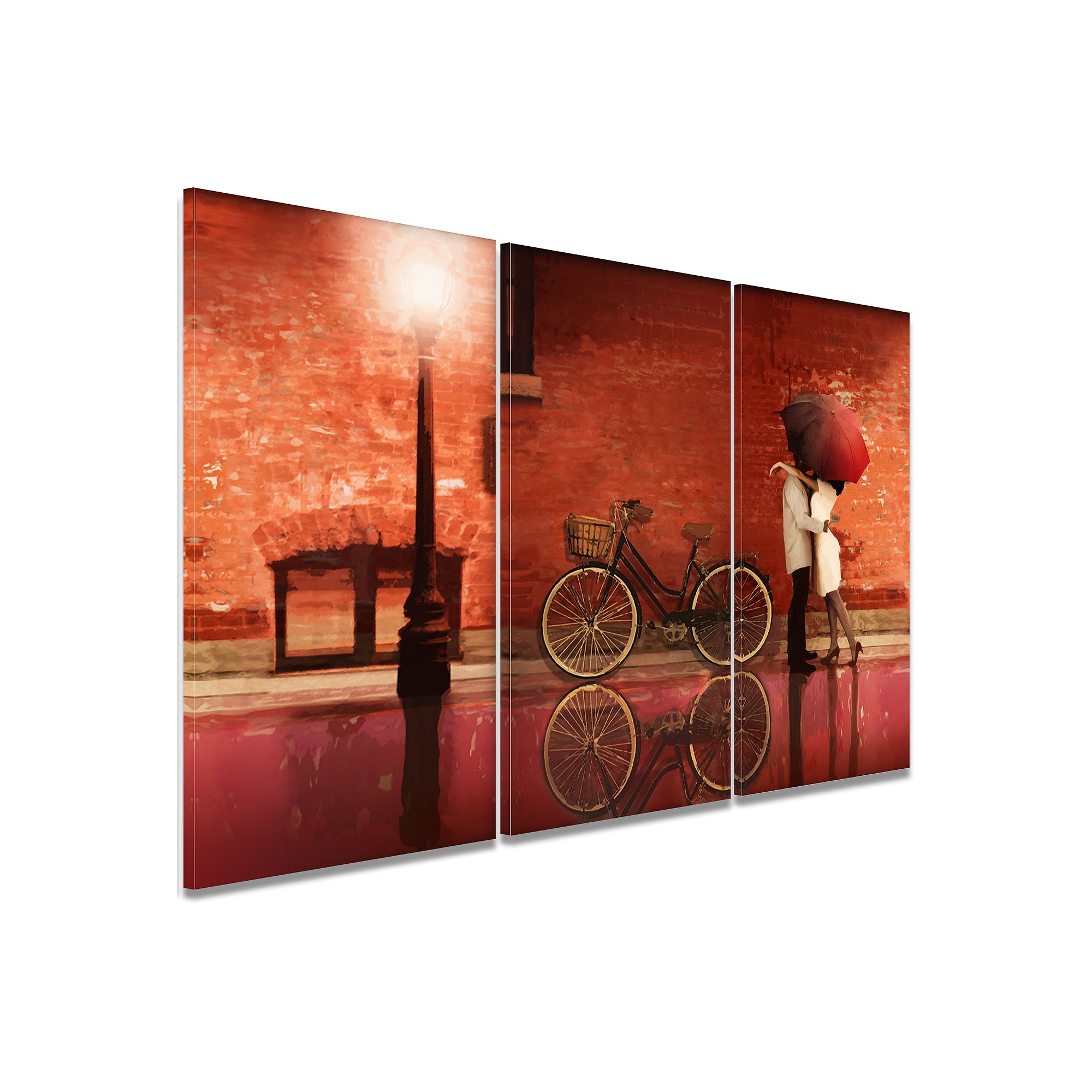 Personal-Prints Street Scene - 3 piece Wrapped Canvas, None