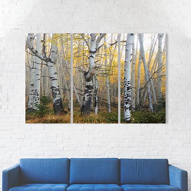 Misty Morning Wall Art - 3 piece Wrapped Canvas
