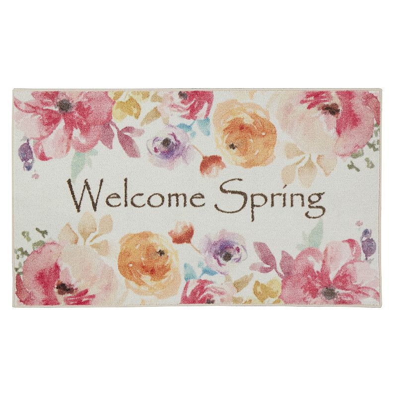 Mohawk Home Prismatic Welcome Spring Rug, Pink, 2.5X4 Ft