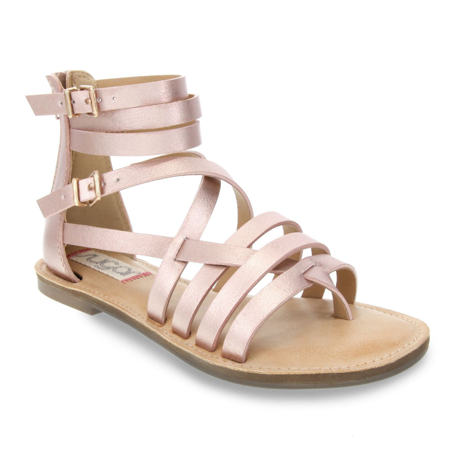 rose gold gladiator sandals