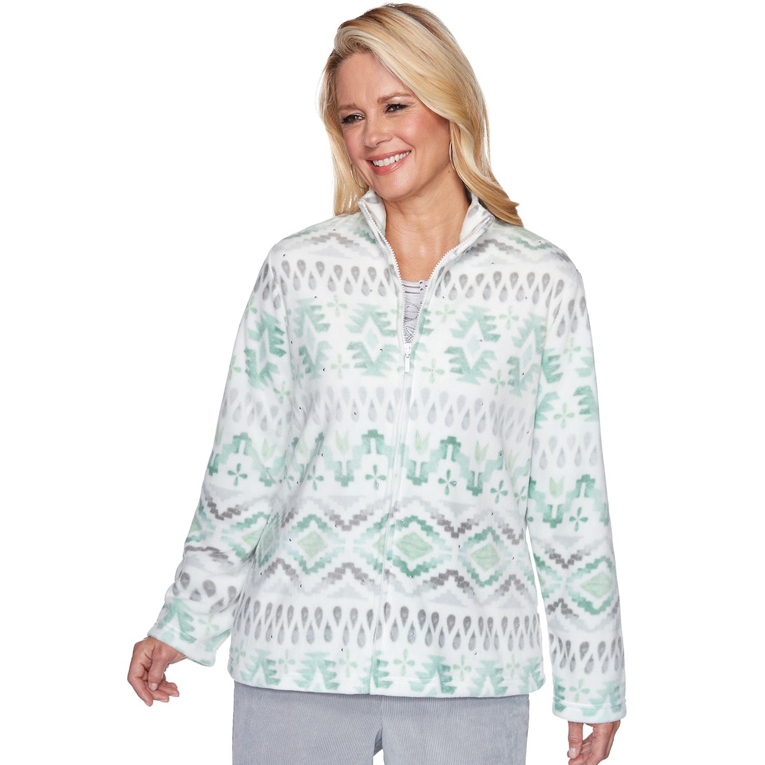 alfred dunner fleece sweatshirts