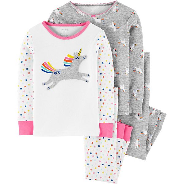 Baby Girl Carter's 4 Piece Unicorn Pajama Set