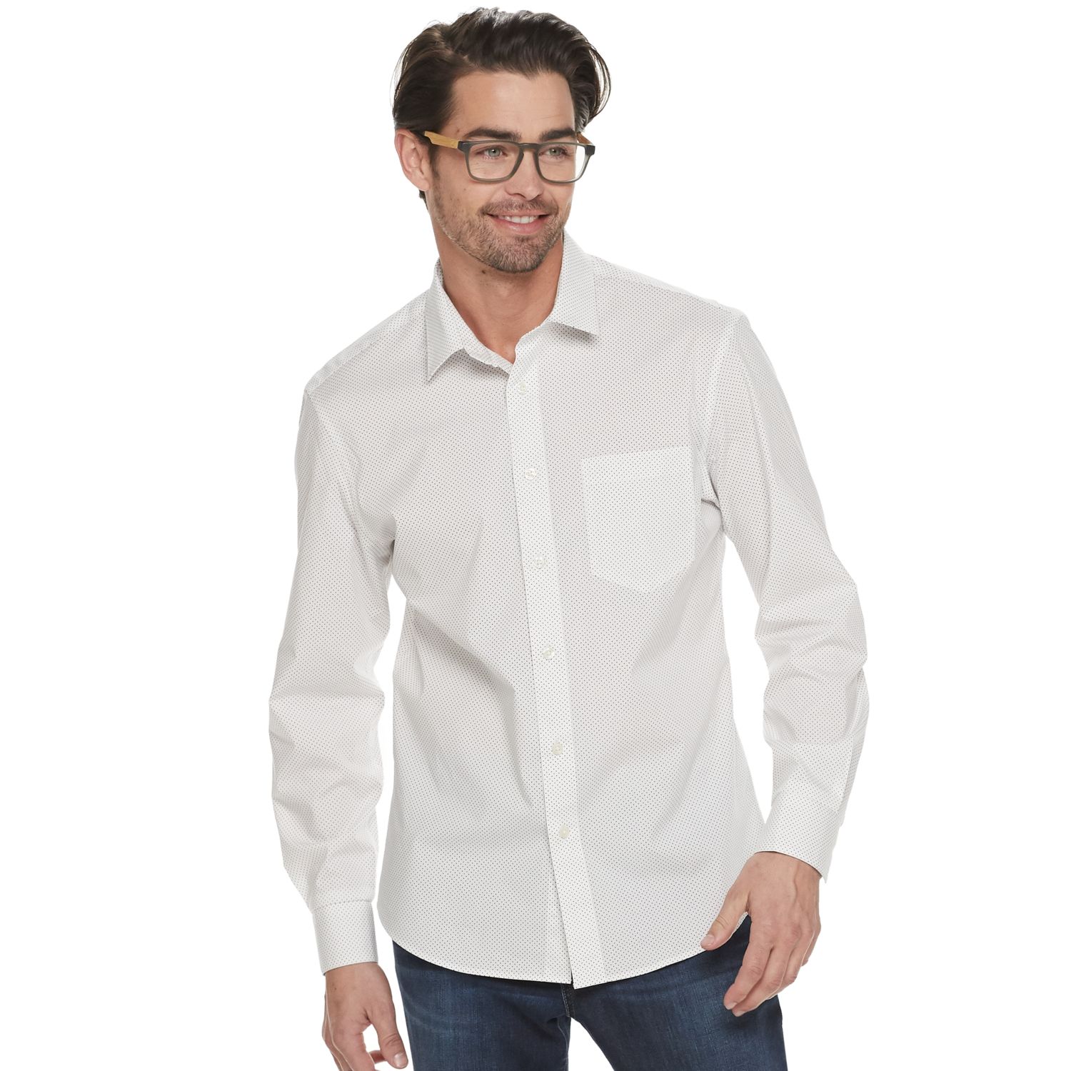 kohls white dress shirt mens