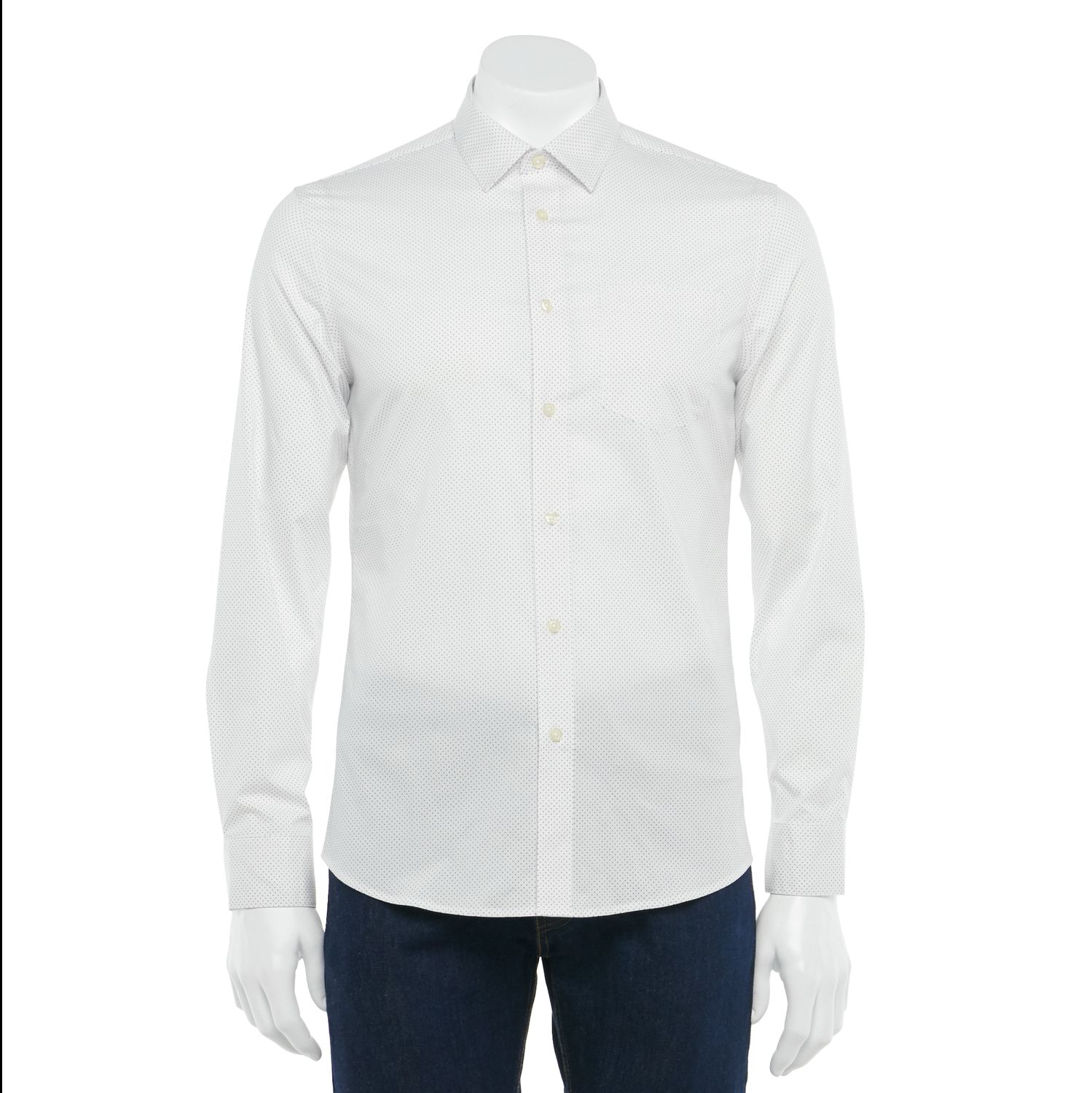 kohls mens white dress shirts