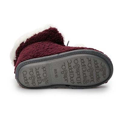 Women s Cuddl Duds Cozy Sherpa Ankle Bootie Slippers