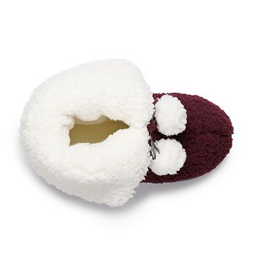 Women's Cuddl Duds® Cozy Sherpa Ankle Bootie Slippers