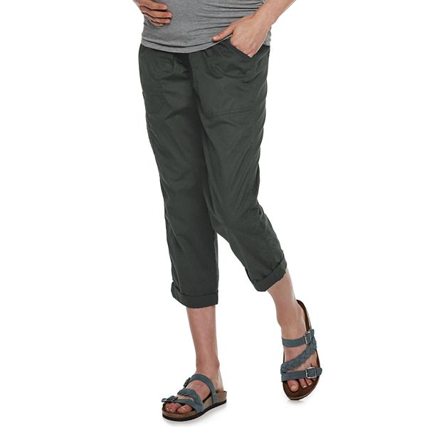 Maternity a:glow Over-The-Belly Utility Capri Pants