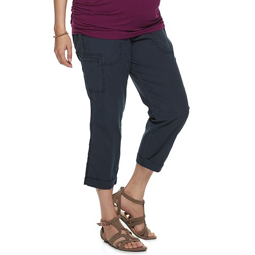 Maternity aglow OverTheBelly Utility Capri Pants