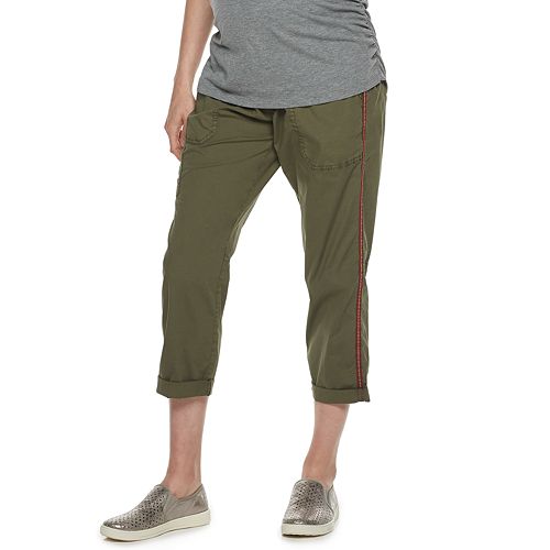 Maternity aglow OverTheBelly Utility Capri Pants
