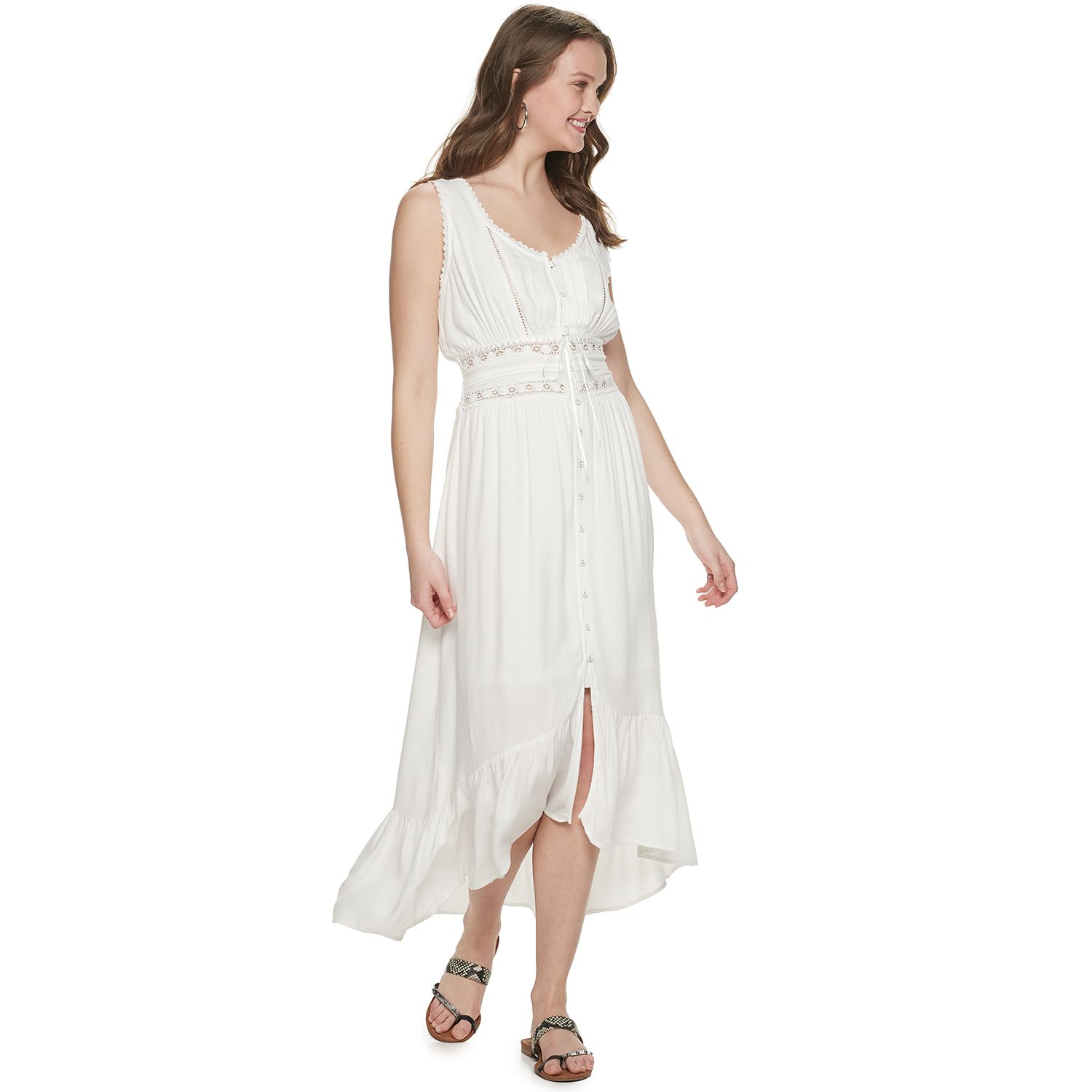 juniors white maxi dress