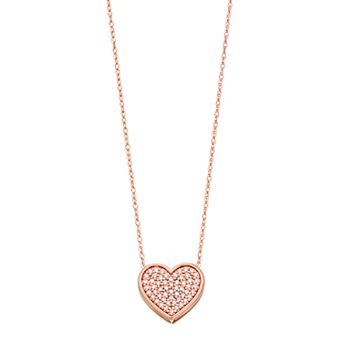 10k Rose Gold 1/5 Carat T.W. Diamond Heart Pendant
