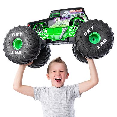 Monster Jam Official MEGA Grave Digger All-Terrain Remote Control Monster Truck with Lights by Spinmaster