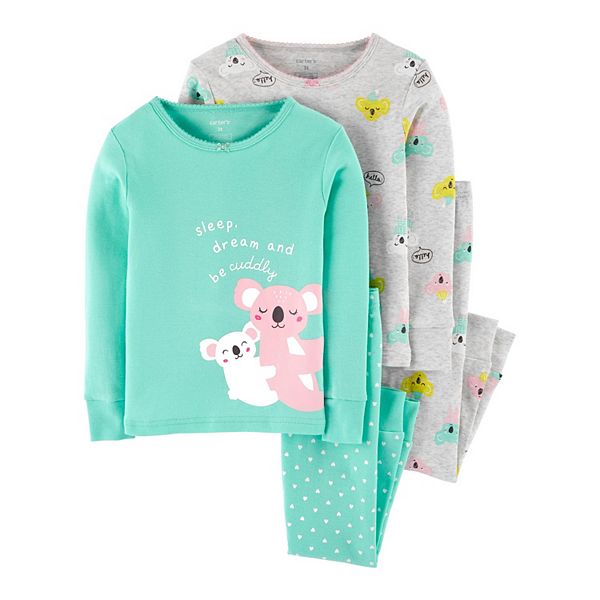 Toddler Girl Carter s 4 Piece Koala s Pajama Set