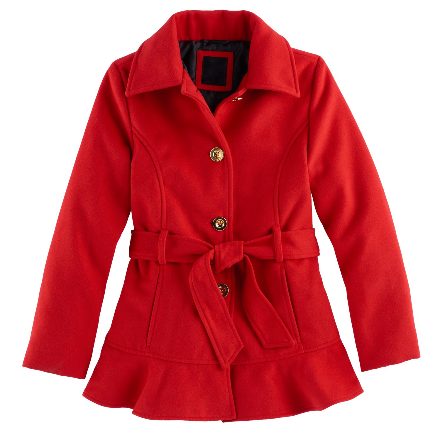 girls belted winter coat