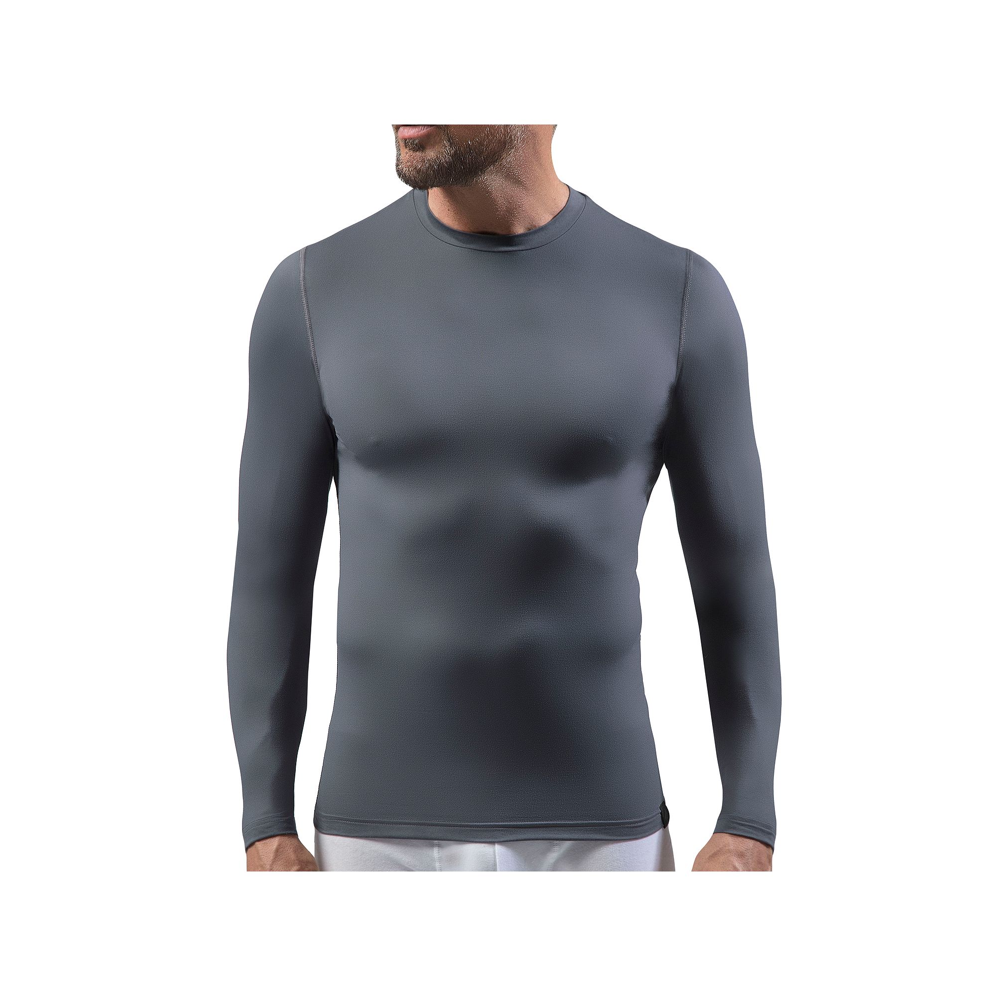 Mens Heat Holders Warm Base Layer Top, Size: Medium, Iron Gray