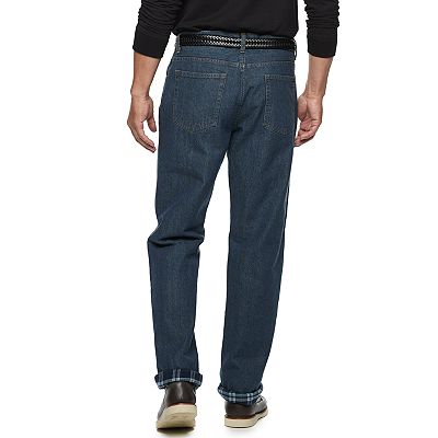 Men s Croft Barrow Straight Fit Flannel Lined Jeans