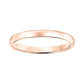 Love Always 10k Gold 2 mm Polished Dome Wedding Band