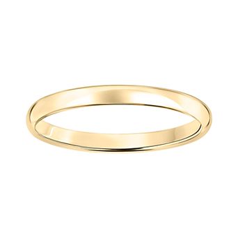 Love Always 10k Gold 2 mm Polished Dome Wedding Band