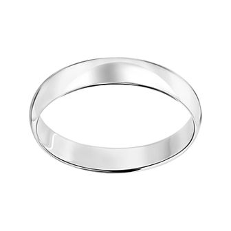 Love Always Men's 14K Gold 4mm Low Dome Wedding Band