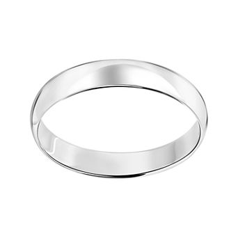 Love Always Men's 14K Gold 4mm Low Dome Wedding Band