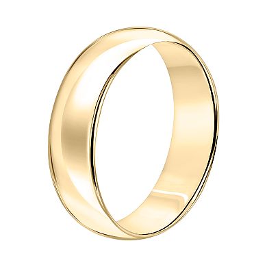 Women's 10KT WHITE GOLD 6MM LOW DOME BAND