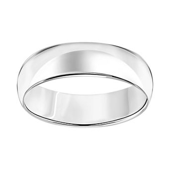Women's 10KT WHITE GOLD 6MM LOW DOME BAND
