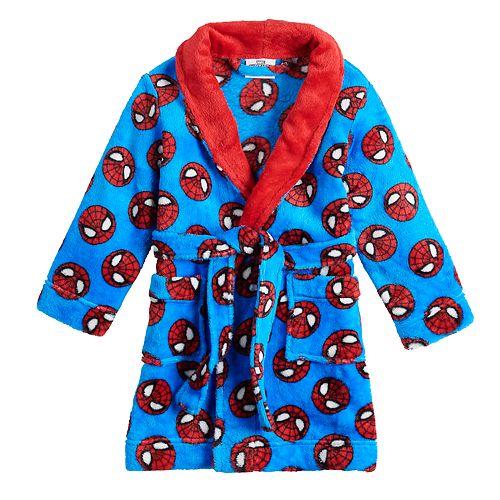 Navy Blue/Red Dressing Gown Bathrobe for Boys Spider-Man Marvel 