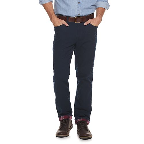 Men's Croft & Barrow® Straight-Fit Flannel-Lined Pants