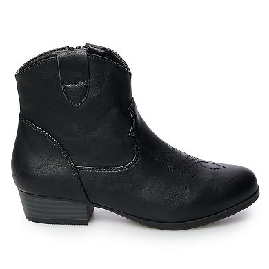 SO® Katie Girls' Western Ankle Boots