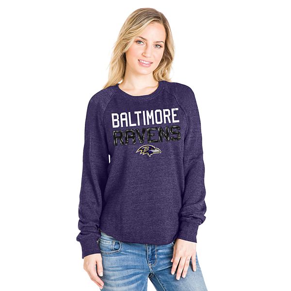 NFL Team Apparel Baltimore Ravens Purple Long Sleeve Scoop Neck