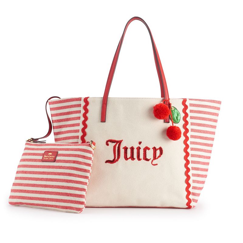 Womens Juicy Couture Cabana Tote Bag, Natural
