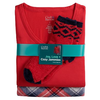 Women's Croft & Barrow® 3-Piece Pajama Set