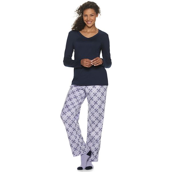 Petite Croft & Barrow® 3-Piece Pajama Set