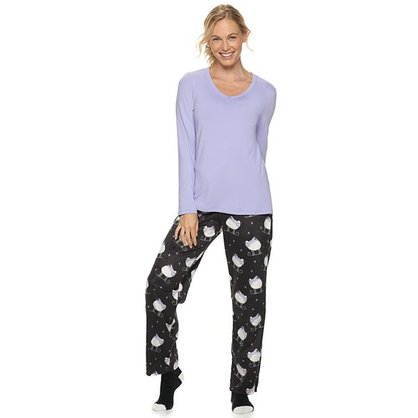 Petite Croft & Barrow® 3-Piece Pajama Set