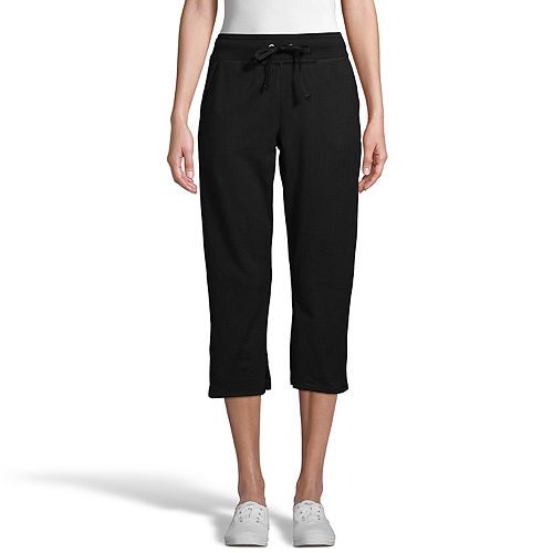 hanes women's french terry jogger with pockets