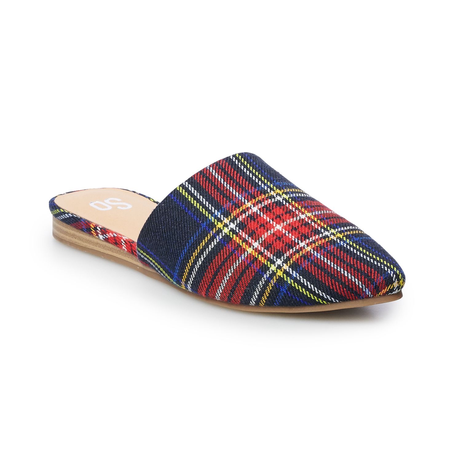 womens black slip on mules