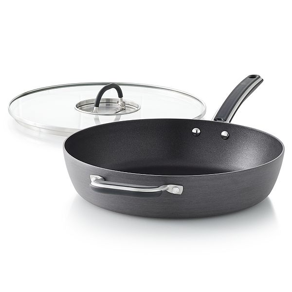 Food Network™ 12-in. Hard-Anodized Nonstick Space Saving Saute Pan with Lid