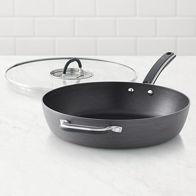 Food Network™ 12-in. Hard-Anodized Nonstick Space Saving Saute Pan with Lid