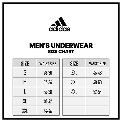 Adidas size chart men shops